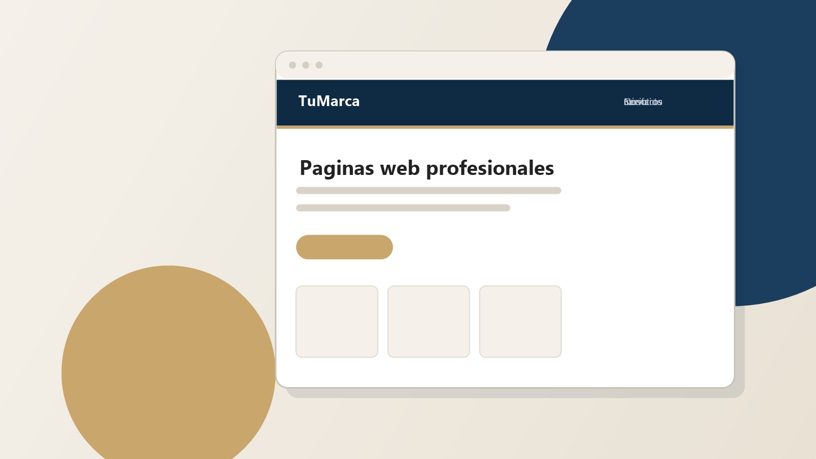 Vista previa de una página web empresarial diseñada por TuMarca